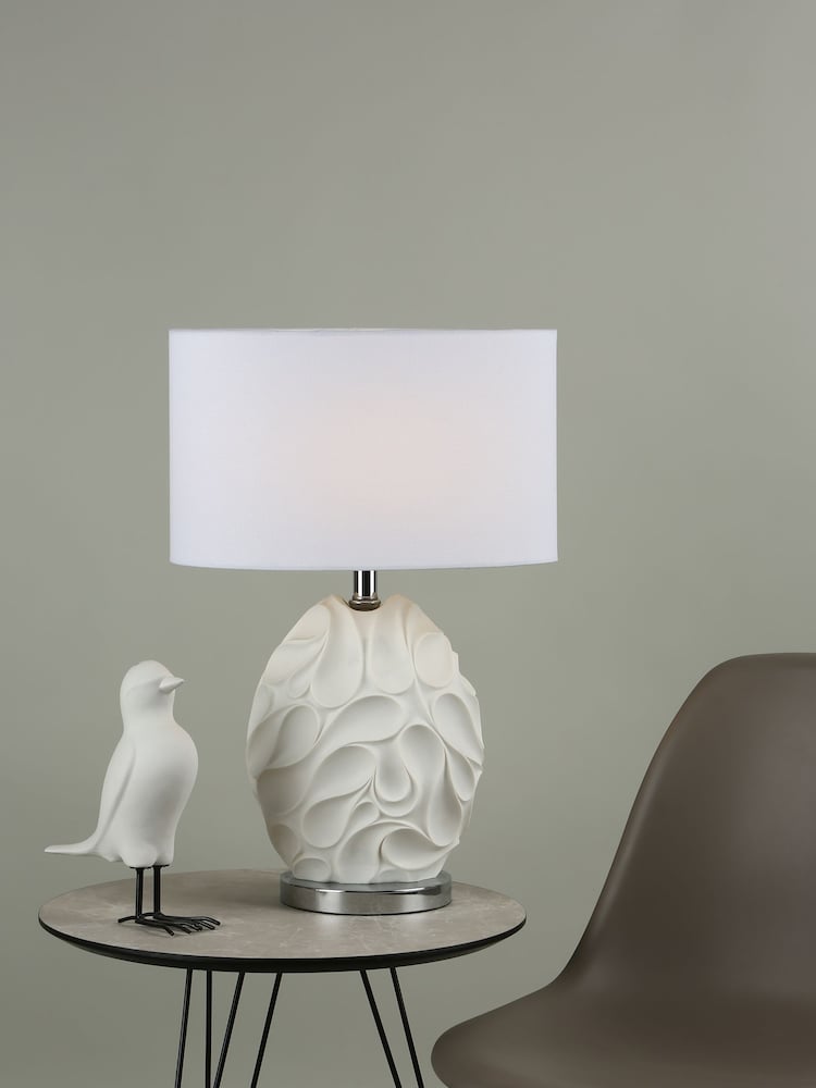 Dar Lighting White Zachary Table Lamp - Image 1 of 4