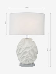 Dar Lighting White Zachary Table Lamp - Image 2 of 4