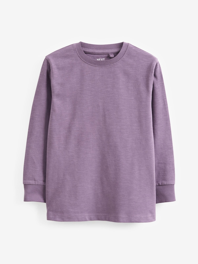 Purple Long Sleeve Cosy T-Shirt (3-16yrs) - Image 1 of 3