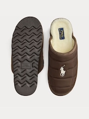Polo Ralph Lauren Brown Reade Scuff Slippers - Image 3 of 4
