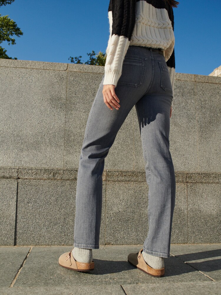 Gris - Jeans de jambe droite - Image 3 of 8