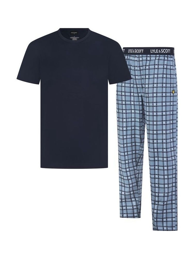 Lyle & Scott Blue Marino Sleepwear Set - Image 1 of 6 Lyle & Scott Blue Marino Sleepwear Set - Image 1 of 6