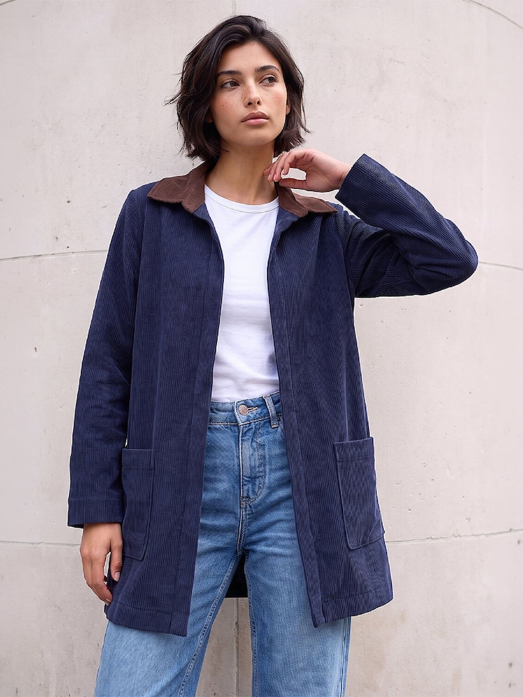 Roman Blue Petite Cord Jacket - Image 1 of 4