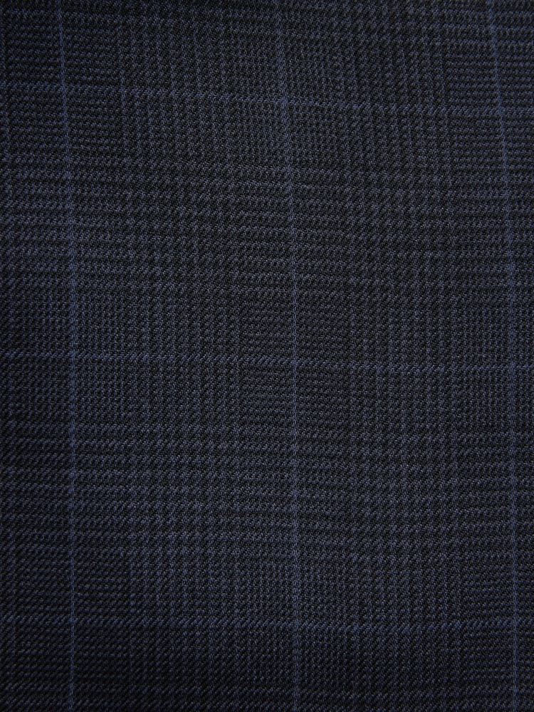 Navy Blue Prince of Wales Check Suit: Jacket - Image 11 of 11