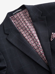 Navy Blue Prince of Wales Check Suit: Jacket - Image 8 of 11
