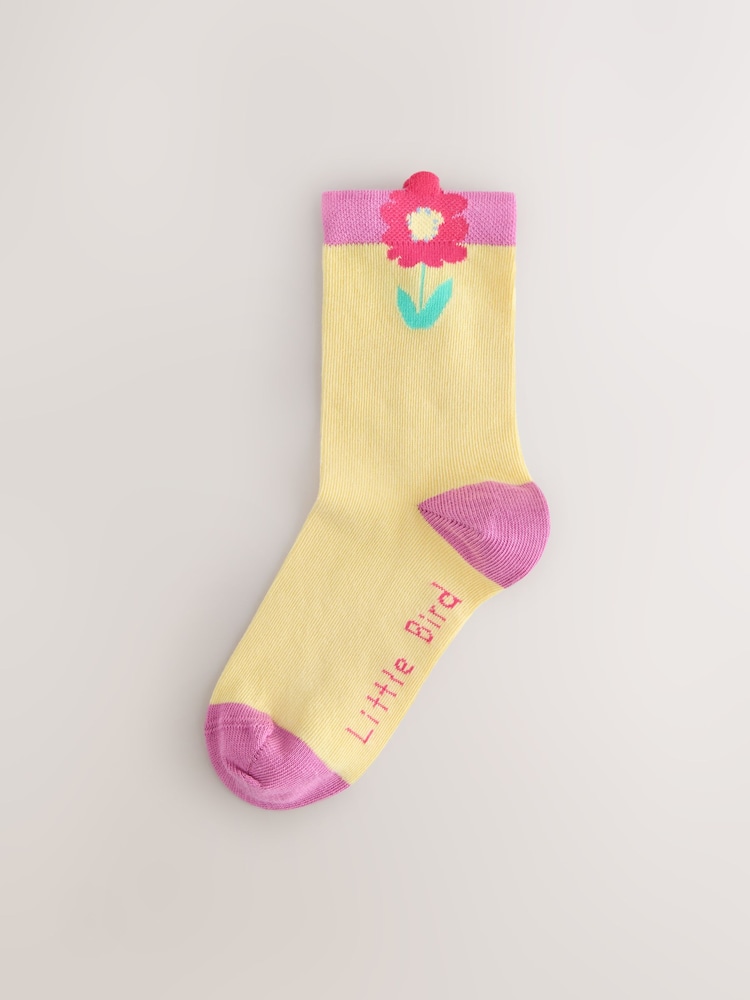 Little Bird by Jools Oliver Multi Baby Flower Socks 5 Pack - Image 2 of 8