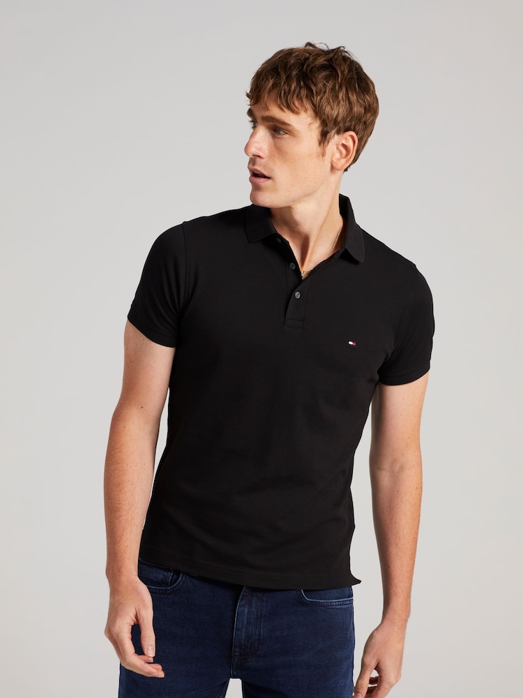 Preto - Camisas Polo Slim Tommy Hilfiger 1985 - Imagem 1 de 3