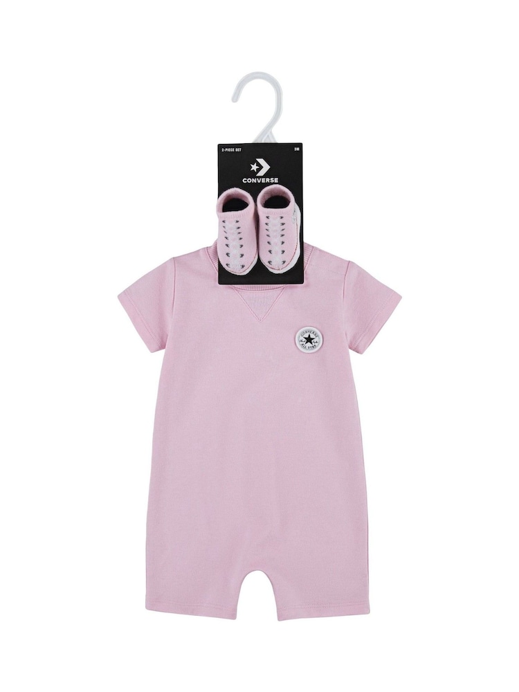 Converse Pink Romper and Bootie Baby Set - Image 3 of 5