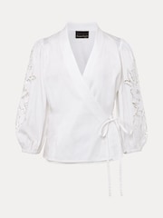 Phase Eight White Broderie Kacey Blouse - Image 6 of 6
