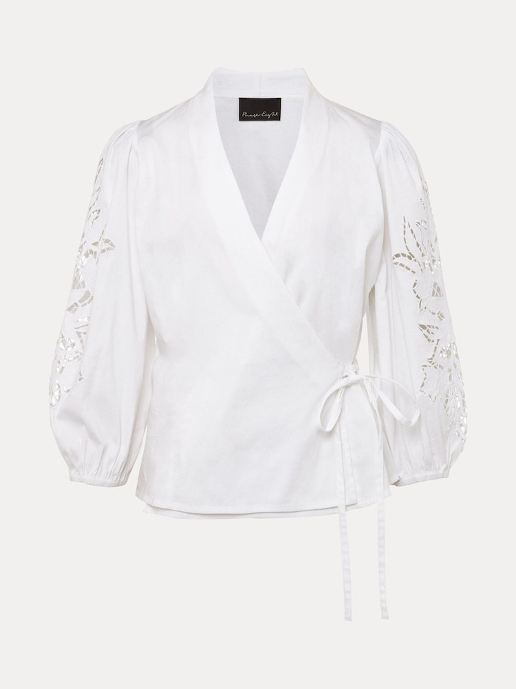 Phase Eight White Broderie Kacey Blouse - Image 6 of 6