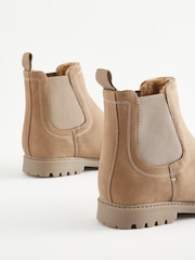 Stein/Natur - Thinsulate™ Warmgefütterte Chelsea-Stiefel aus Leder - Bild 4 von 6
