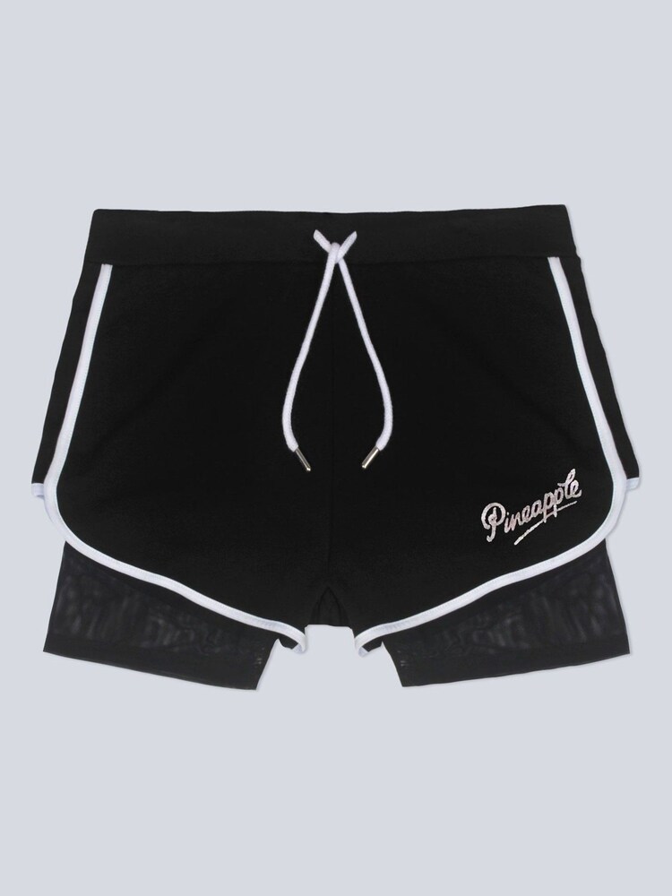 Pineapple Womens Black 2 in 1 Running Shorts - Image 5 of 5