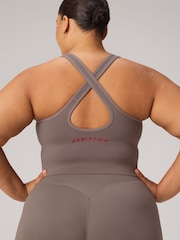 Fabletics Brown Seamless Cropped Built-In Bra Tank - Image 2 of 3