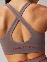 Fabletics Brown Seamless Cropped Built-In Bra Tank - Image 3 of 3