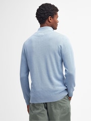 Barbour® Blue Half Zip Cotton Jumper - Image 2 of 6
