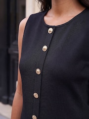 Roman Black Knitted Pinafore Dress - Image 4 of 4