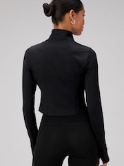 Fabletics Black Perfect Storm Cropped Train Jacket - Image 2 of 3