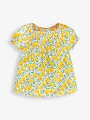 Топ со сборками и принтом лимонов JoJo Maman Bébé - Image 1 of 2