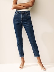 Denim Inky Blue Mom Comfort Stretch Jeans - Image 1 of 7