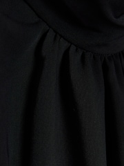 River Island Black Waisted High Neck Playsuit - Image 6 of 6