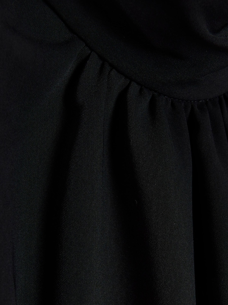 River Island Black Waisted High Neck Playsuit - Image 6 of 6