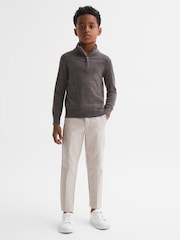 Reiss Stone Eastbury 9-14 yrs Slim Fit Tapered Chinos - Image 1 of 8