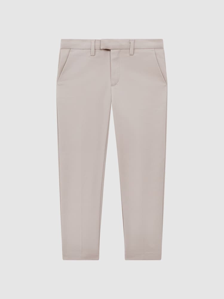 Reiss Stone Eastbury 9-14 yrs Slim Fit Tapered Chinos - Image 2 of 8