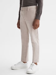 Reiss Stone Eastbury 9-14 yrs Slim Fit Tapered Chinos - Image 3 of 8