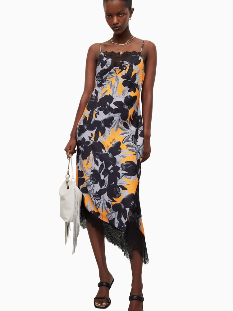 AllSaints Orange Eldia Alessandra Dress - Image 1 of 5