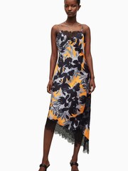 AllSaints Orange Eldia Alessandra Dress - Image 3 of 5