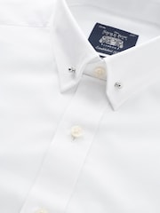 Savile Row Company Classic Fit Pin Collar Double Cuff 100% Cotton White Shirt - Image 3 of 5