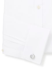 Savile Row Company Classic Fit Pin Collar Double Cuff 100% Cotton White Shirt - Image 4 of 5