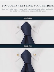 Savile Row Company Classic Fit Pin Collar Double Cuff 100% Cotton White Shirt - Image 5 of 5