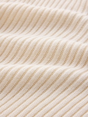 CERENE Bea Cream Long Sleeve Knit Bodice Pleated Skirt Dress - Image 9 of 11