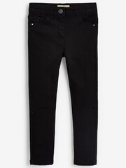 Black Distressed Knee Slim Fit Skinny Jeans (3-16yrs) - Image 1 of 3