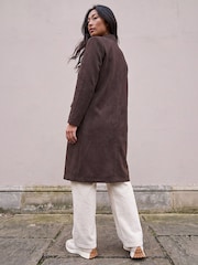 Roman Brown Petite Faux Suede Jacket - Image 4 of 4