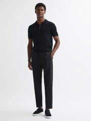 Reiss Black Hove Technical Elasticated Trousers - Image 1 of 1