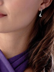 Beaverbrooks Cubic Zirconia Butterfly Hoop Earrings - Image 2 of 3