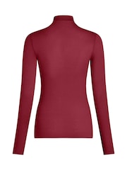 Hunkemoller Red Supersoft Turtleneck T-Shirt Thermal Base Layer With Cashmere - Image 5 of 5