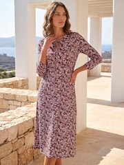 Roman Red Petite Paisley Dress - Image 1 of 4