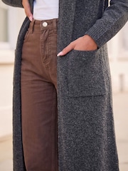 Roman Grey Long Line Edge To Edge Cardigan - Image 4 of 4