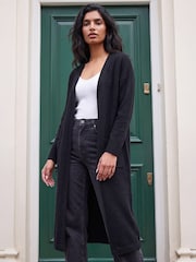 Roman Black Long Line Edge To Edge Cardigan - Image 1 of 4