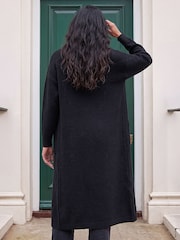 Roman Black Long Line Edge To Edge Cardigan - Image 3 of 4