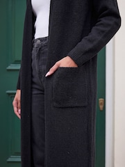 Roman Black Long Line Edge To Edge Cardigan - Image 4 of 4