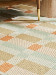Multi Pastel Harmony Check Rug - Image 3 of 8