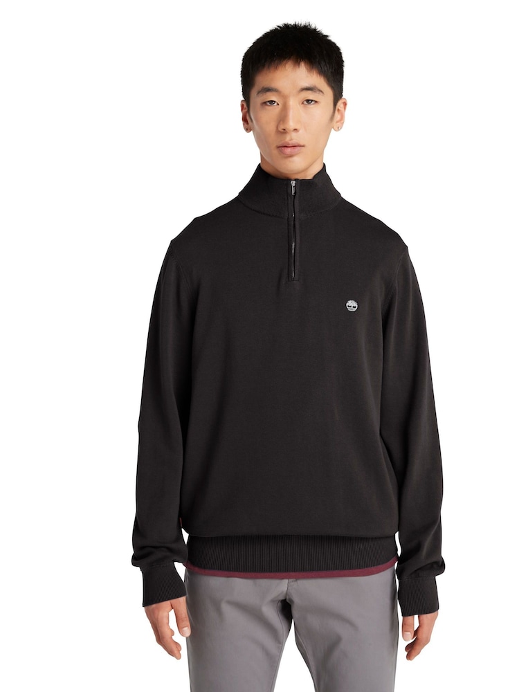 Timberland Organic Cotton Quarter Zip Jumper - Image 1 of 5 Timberland Organic Cotton Quarter Zip Jumper - Image 1 of 5