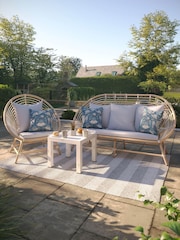 Laura Ashley Grey Garden Havana Casual Lounging Sofa Set with Seat Cushions - Image 1 of 4