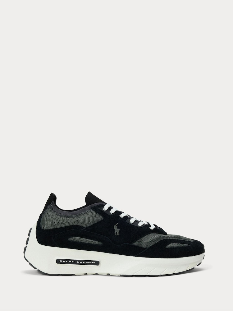 Polo Ralph Lauren Black Boerum Knit Trainers - Image 2 of 5 Polo Ralph Lauren Black Boerum Knit Trainers - Image 2 of 5