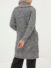 FatFace Black Lola Collar Coatigan - Image 2 of 5
