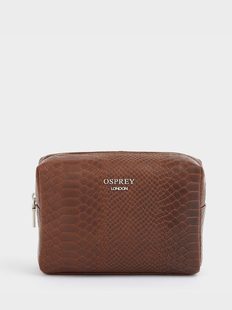 OSPREY LONDON The Nevada Leather Washbag - Image 1 of 4